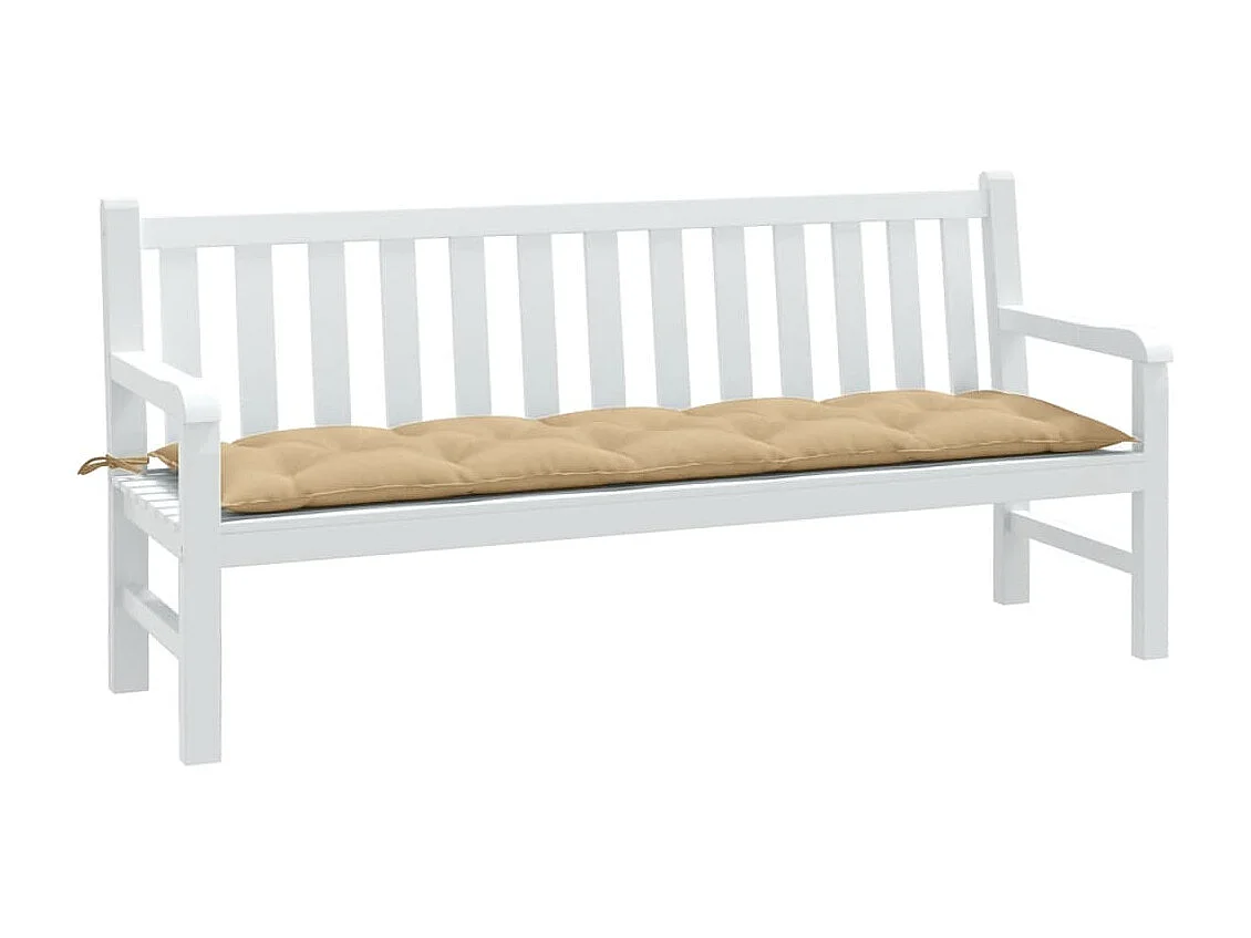 Almofadão p/ banco de jardim 180x50x7 cm mesclado tecido bege