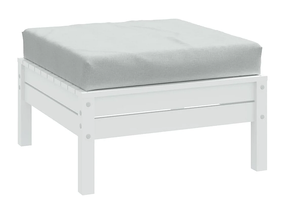 Palettenkissen Melange Hellgrau 60x60x10 cm Stoff