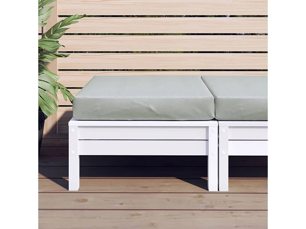 Palettenkissen Melange Hellgrau 60x60x10 cm Stoff