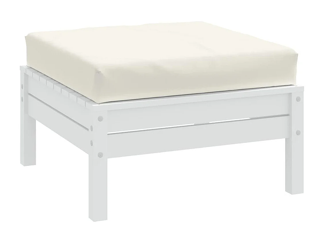 Cuscino per Pallet Crema Mélange 60x60x10 cm in Tessuto