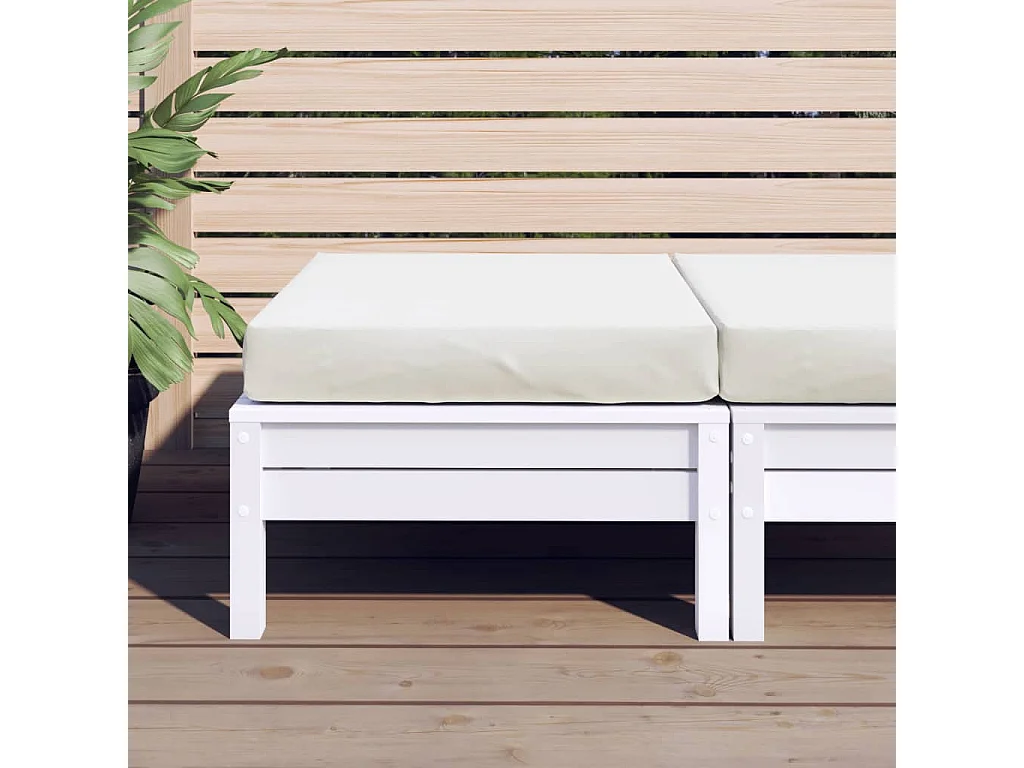 Cuscino per Pallet Crema Mélange 60x60x10 cm in Tessuto