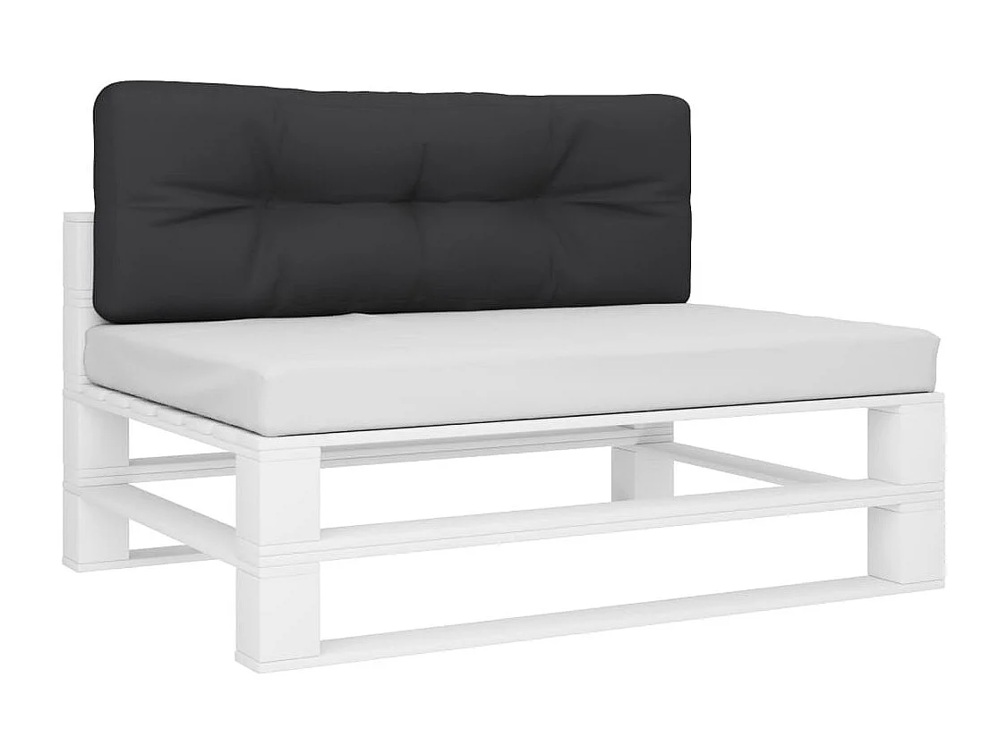 Cojín para sofá de palets de tela negro 120x40x12 cm