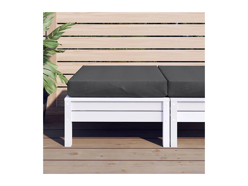 Coussin de palette anthracite mélangé 60x60x10 cm tissu