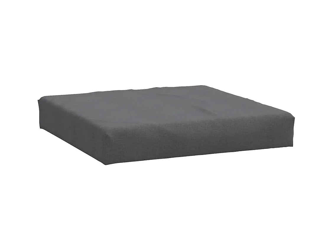 Coussin de palette anthracite mélangé 60x60x10 cm tissu