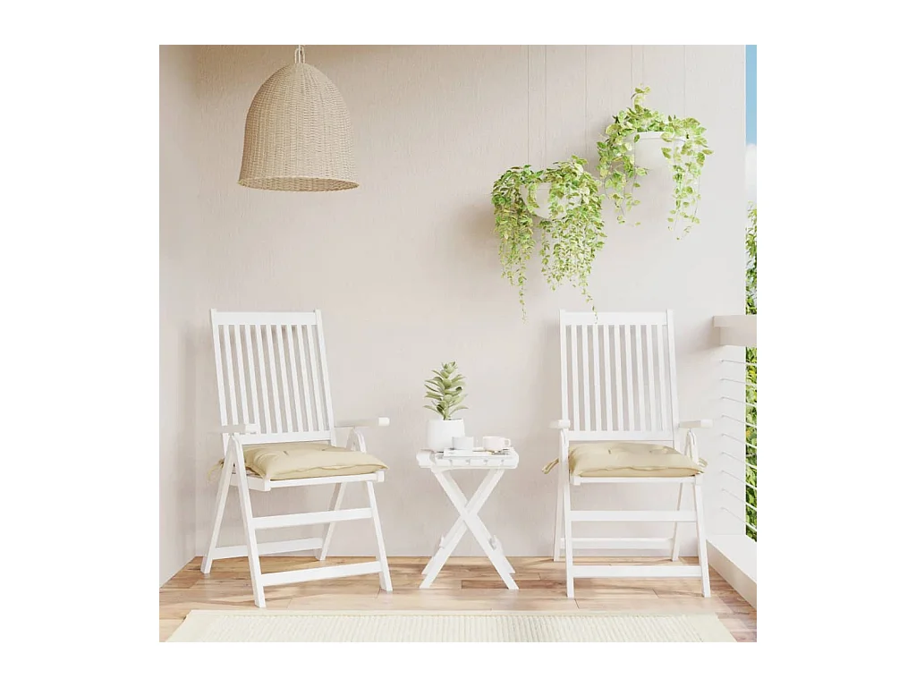 Palletkussens 2 st 50x50x7 cm oxford stof beige