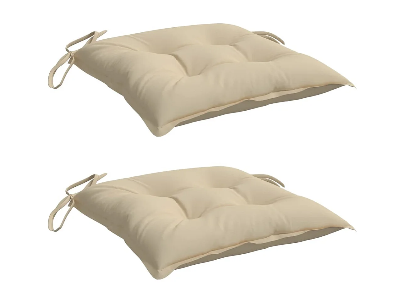 Coussins de palette lot de 2 beige 50x50x7 cm tissu oxford