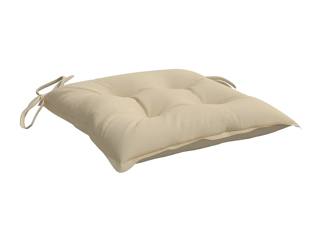 Coussins de palette lot de 2 beige 50x50x7 cm tissu oxford