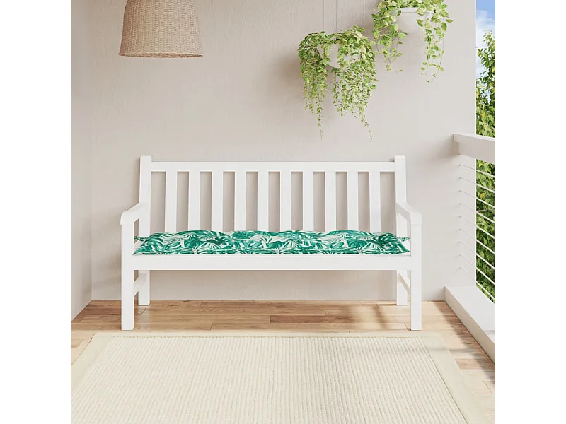 Cuscino per Panca a Foglie 150x50x7 cm in Tessuto Oxford