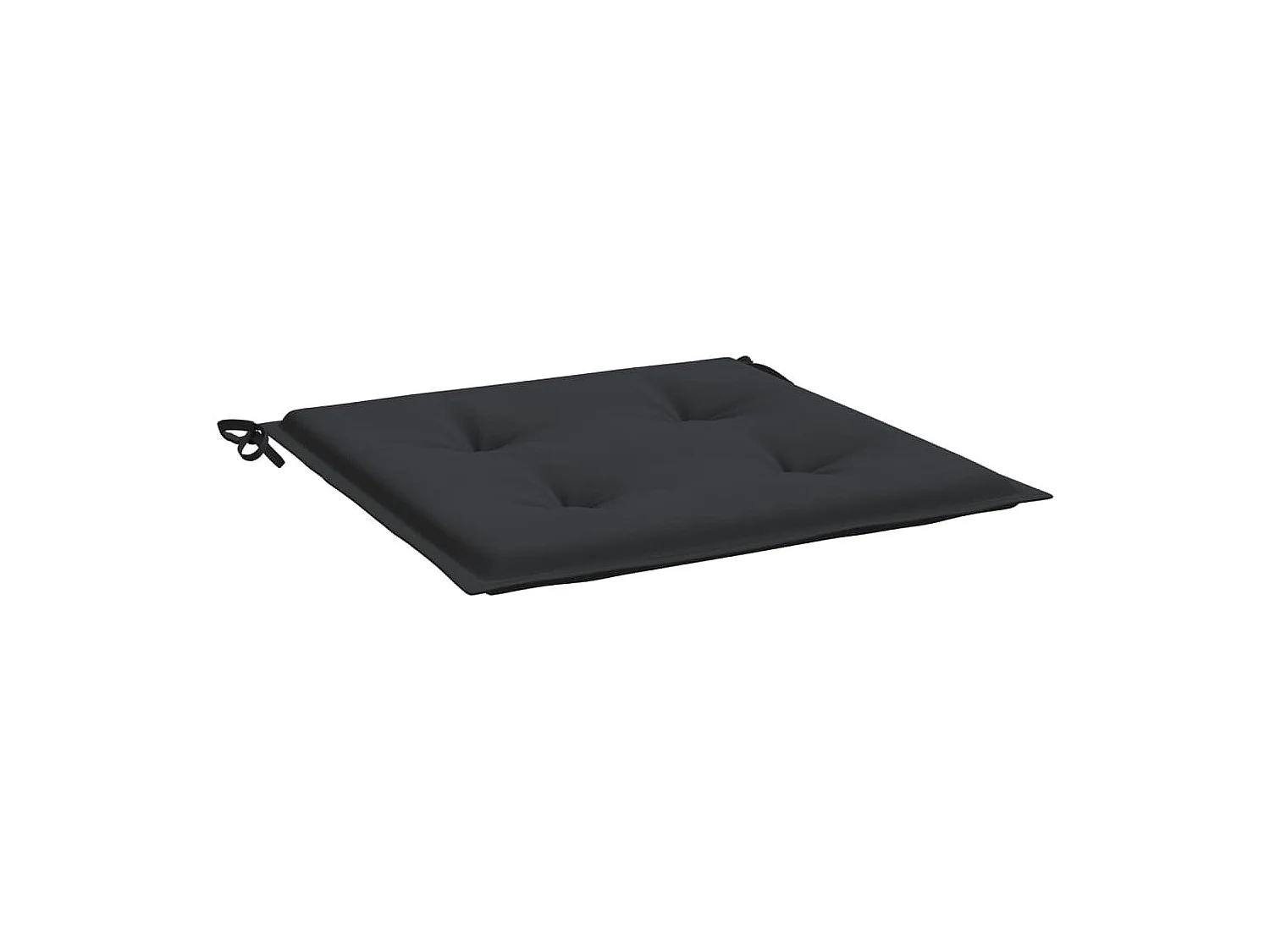 Cojines de silla de jardín 4 uds tela Oxford negro 50x50x3 cm