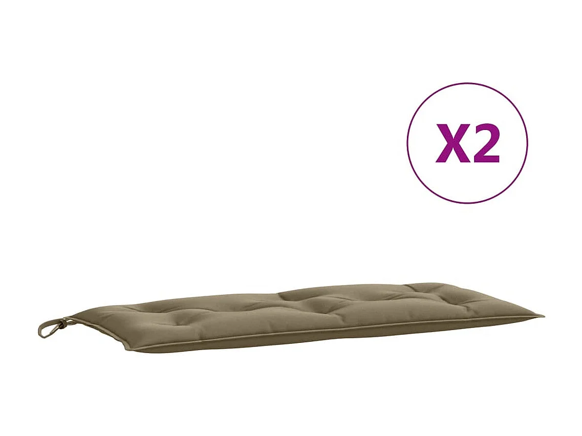 Almofadões banco jardim 2pcs 100x50x7cm mesclado tecido