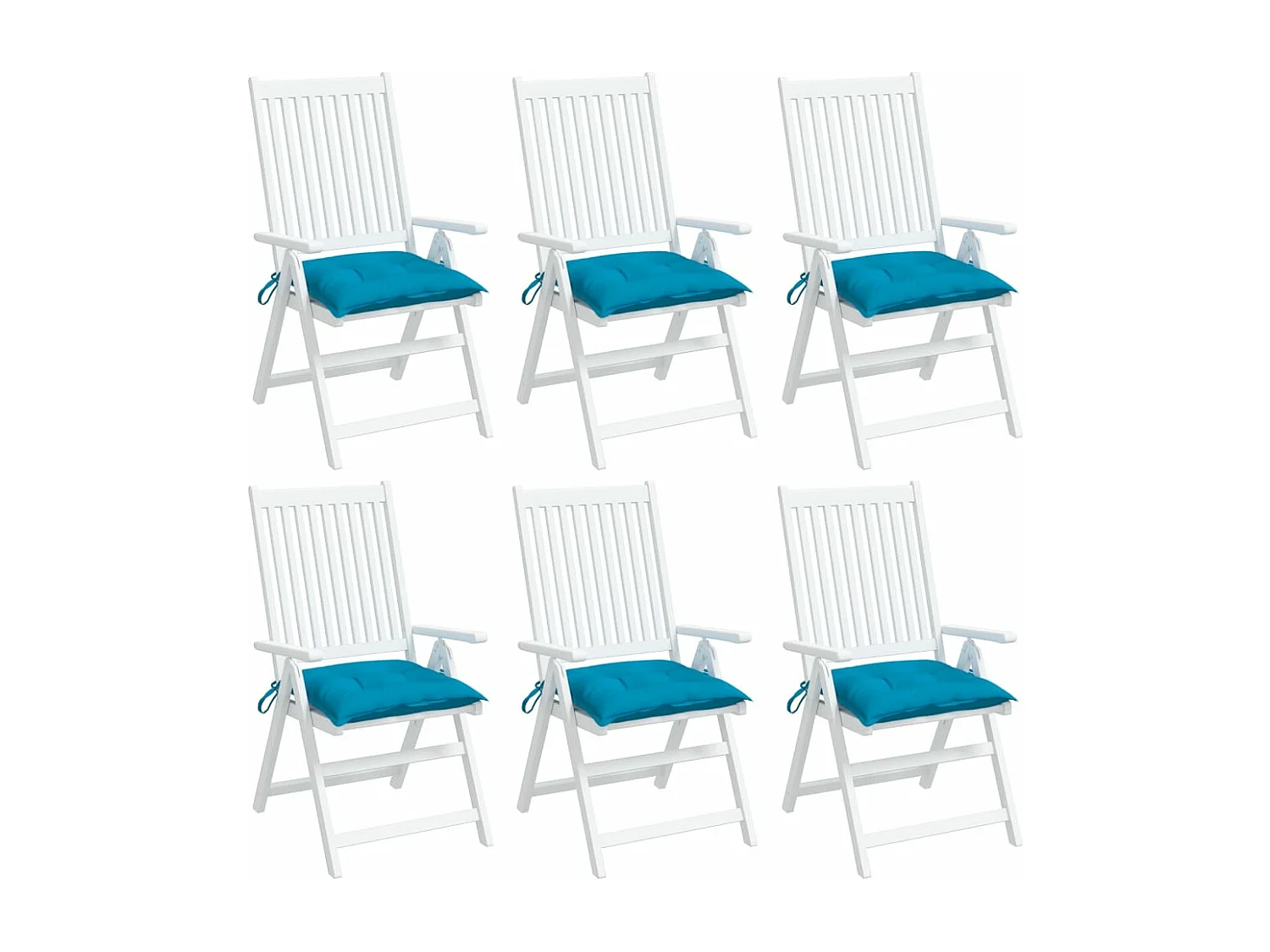 Coussins de palette lot de 6 bleu clair 50x50x7 cm tissu oxford