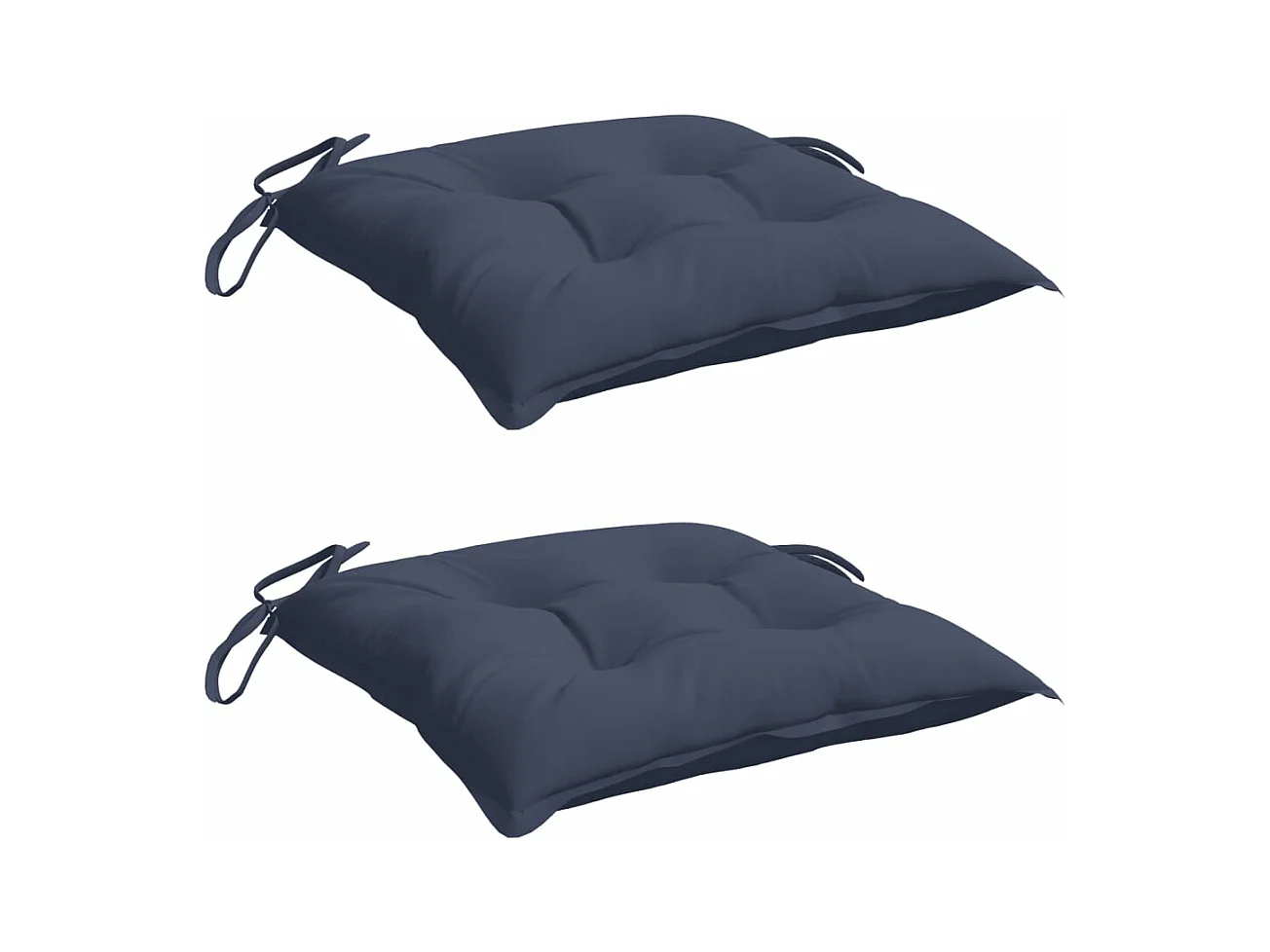 Cuscini per Sedia 2 pz Blu Marino 50x50x7 cm in Tessuto Oxford