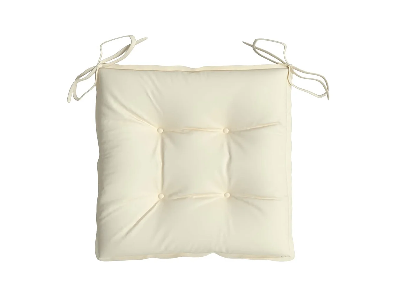 Coussins de chaise lot de 4 blanc crème 50x50x7 cm tissu oxford