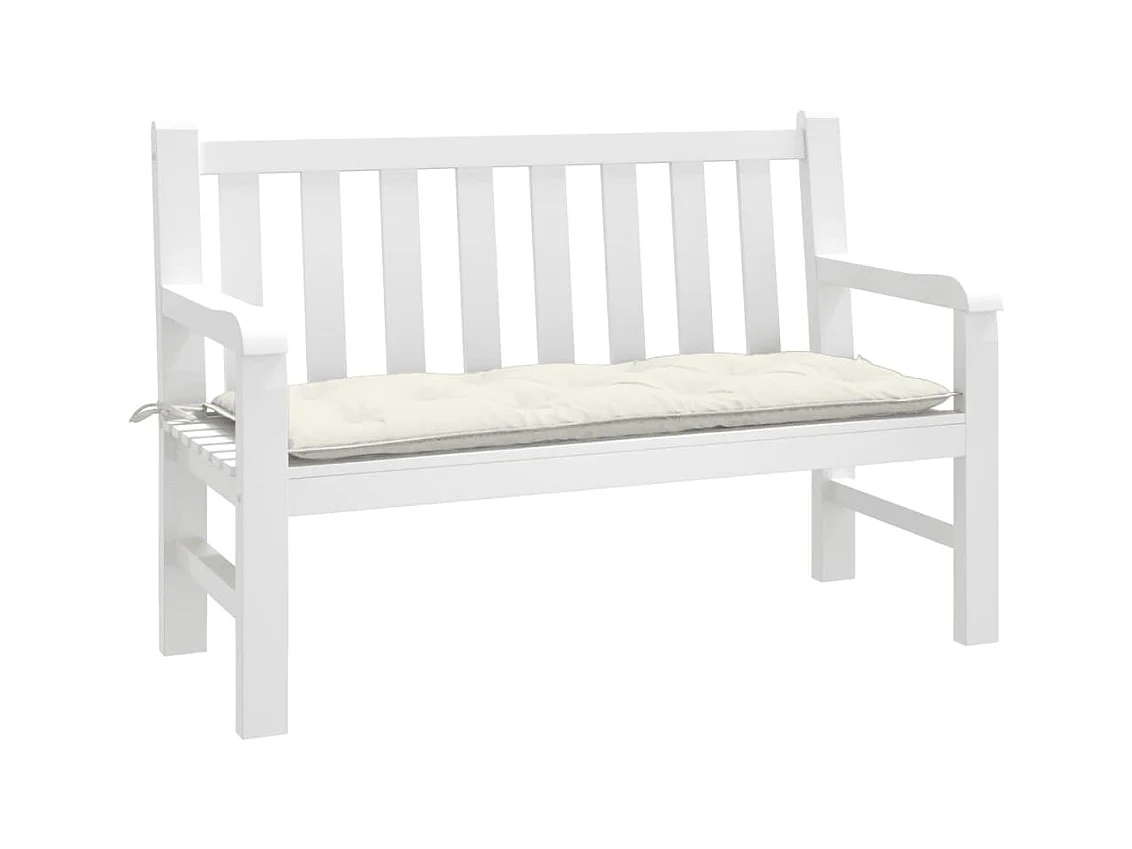 Gartenbank-Auflage Melange Creme 120x50x7 cm Stoff
