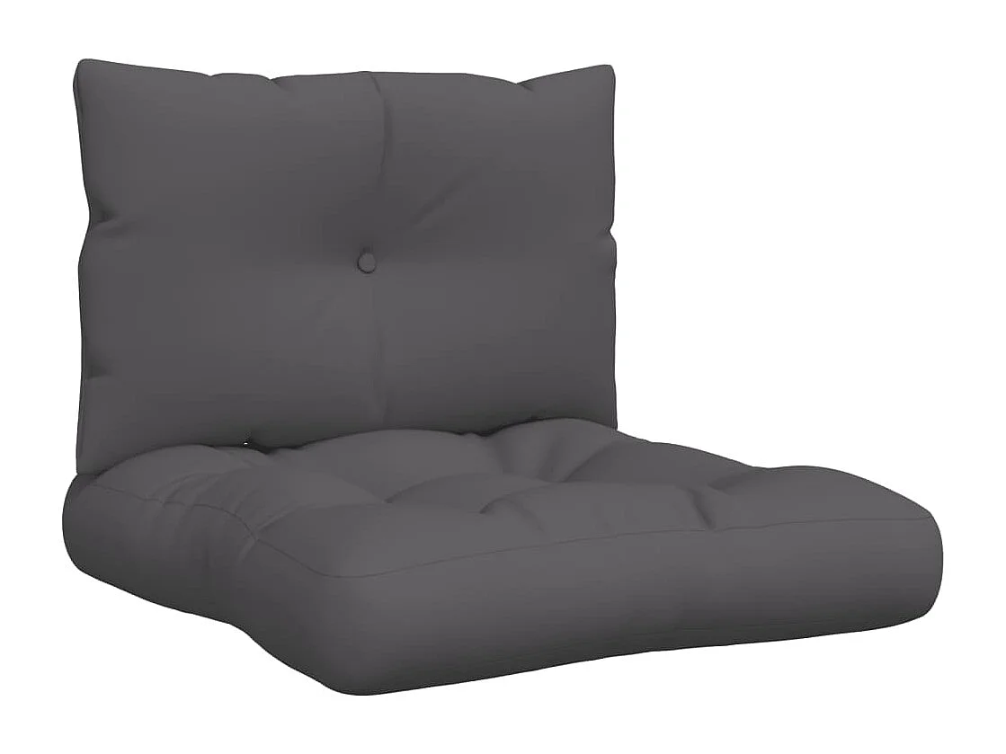 Coussins de palette lot de 2 anthracite tissu