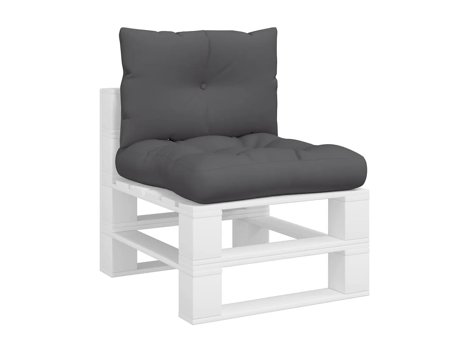 Coussins de palette lot de 2 anthracite tissu