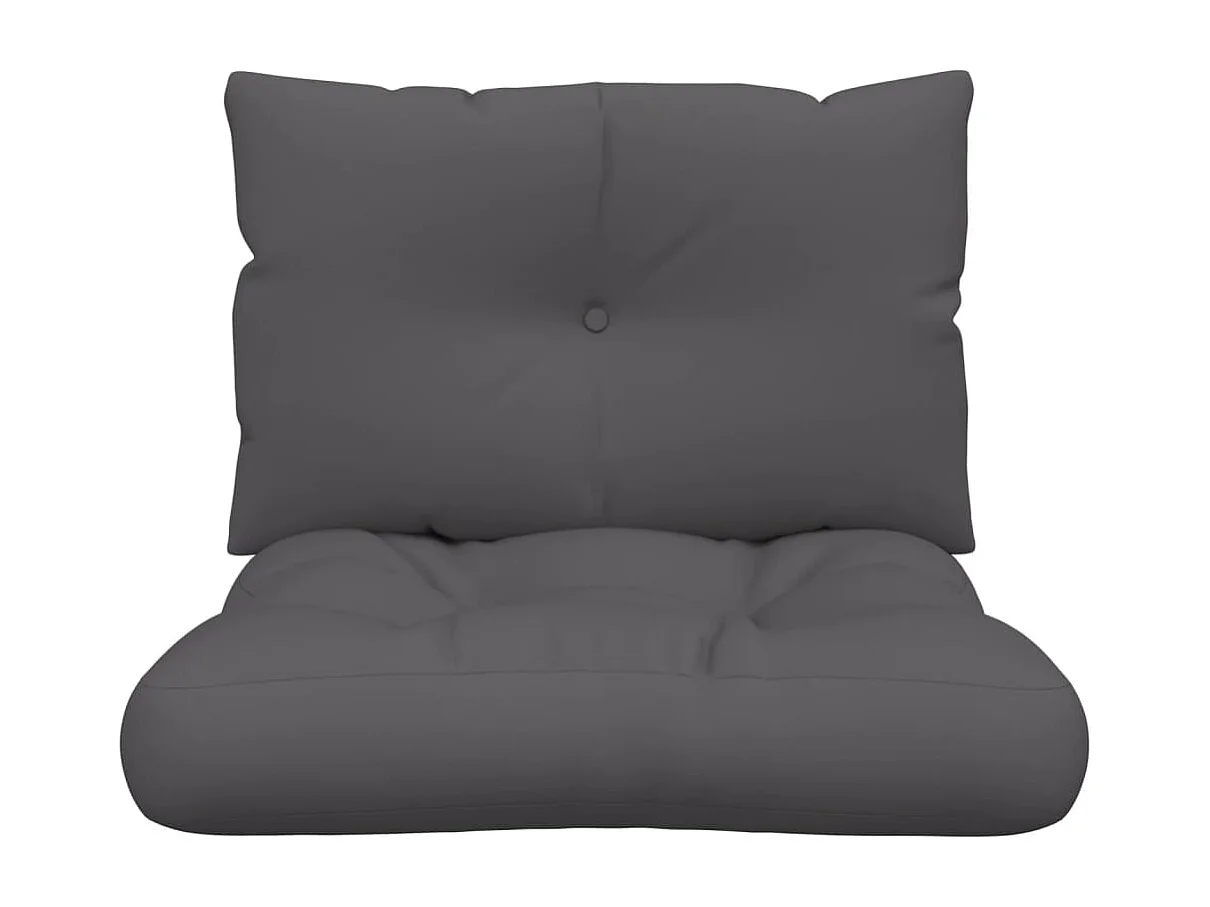 Coussins de palette lot de 2 anthracite tissu