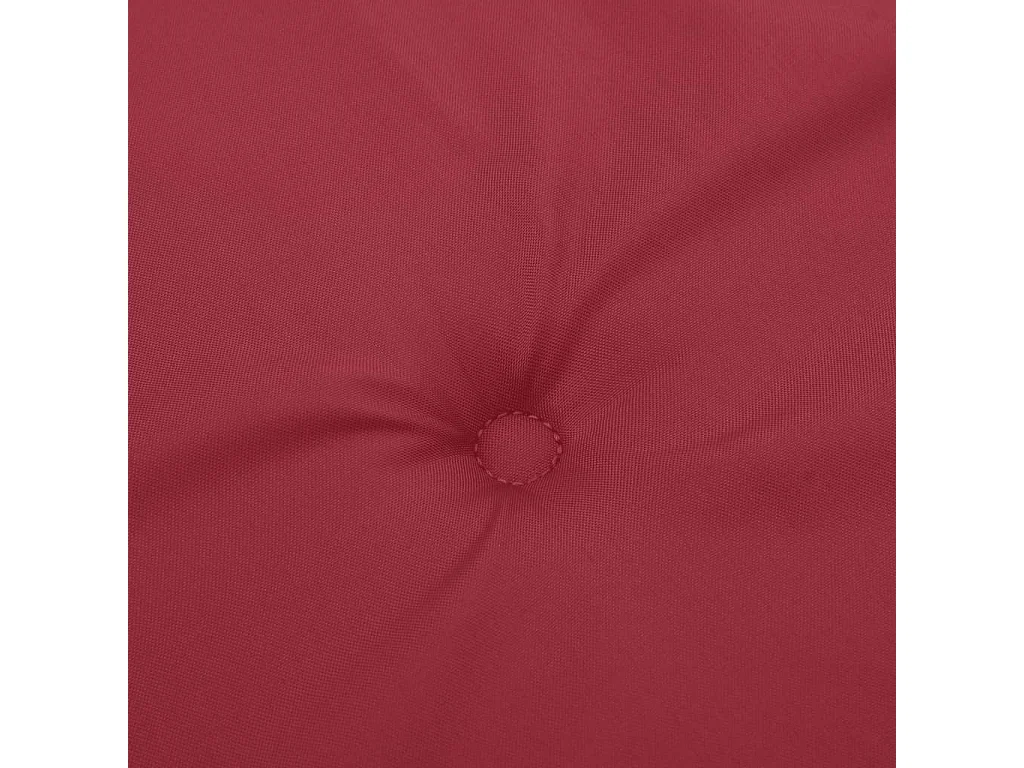 Cojín silla de jardín respaldo alto 6 uds tela rojo 120x50x3 cm