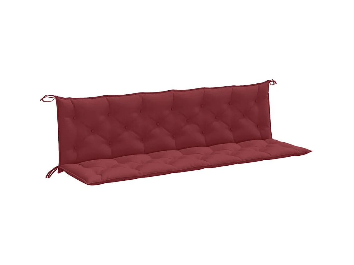 Gartenbank-Auflagen 2 Stk. Melange Weinrot 200x50x7 cm Stoff