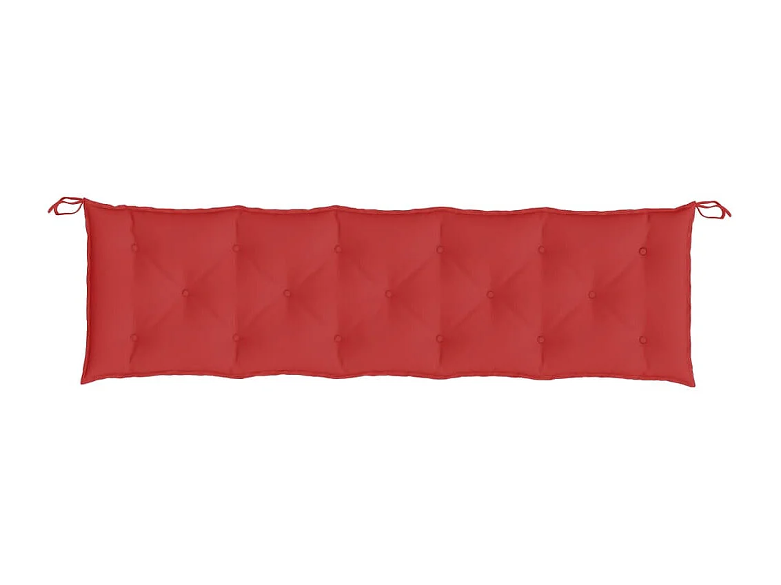 Coussins de banc jardin lot de 2 rouge 180x50x7 cm tissu Oxford