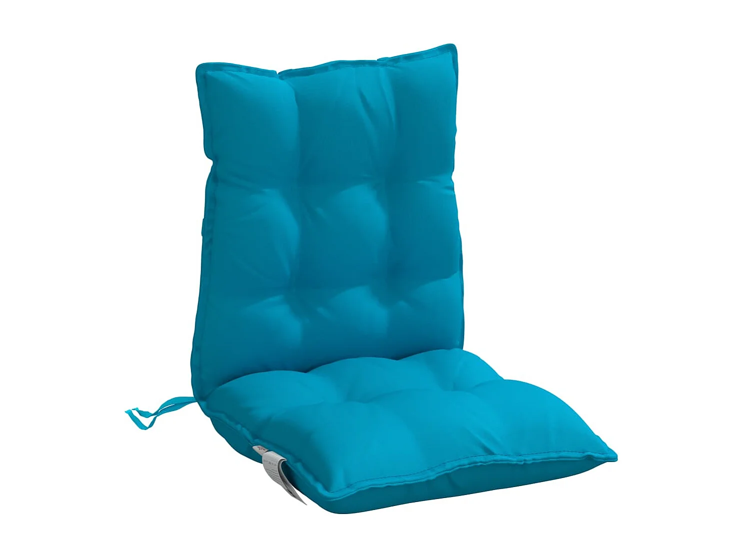 Cuscini Sedia Schienale Basso 4 pz Azzurro in Tessuto Oxford