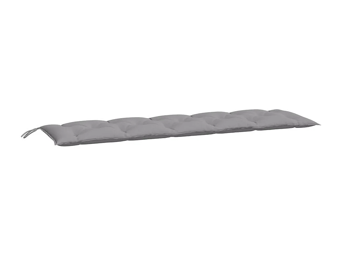 Almofadões banco jardim 2 pcs 180x50x7cm tecido oxford cinzento