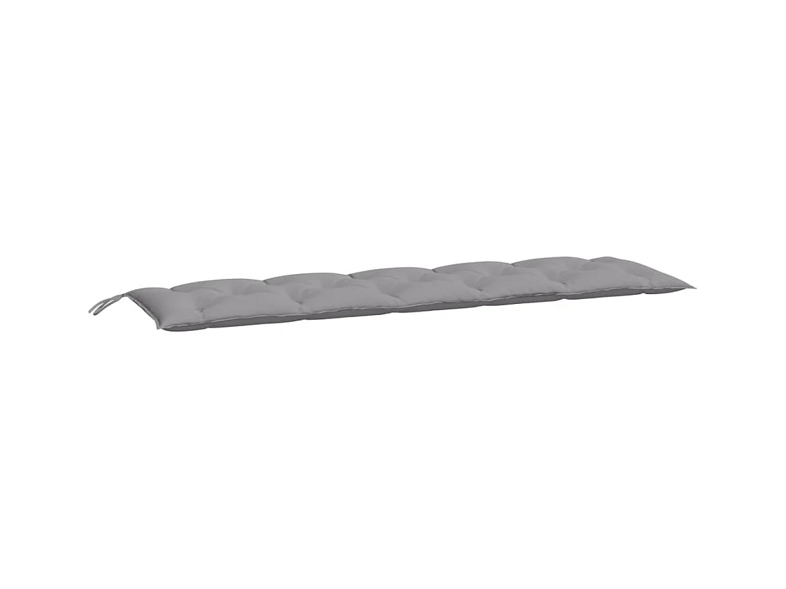 Coussins de banc jardin lot de 2 gris 180x50x7 cm tissu Oxford