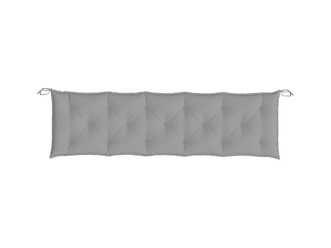 Coussins de banc jardin lot de 2 gris 180x50x7 cm tissu Oxford