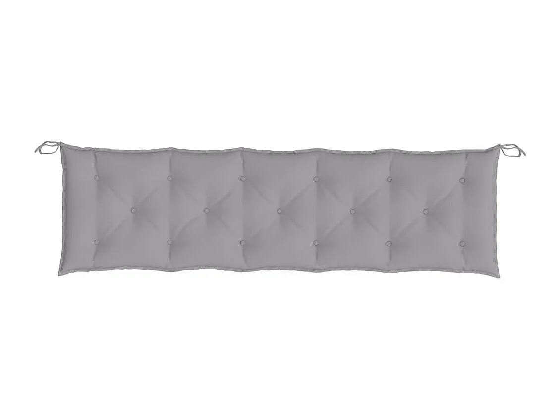 Coussins de banc jardin lot de 2 gris 180x50x7 cm tissu Oxford