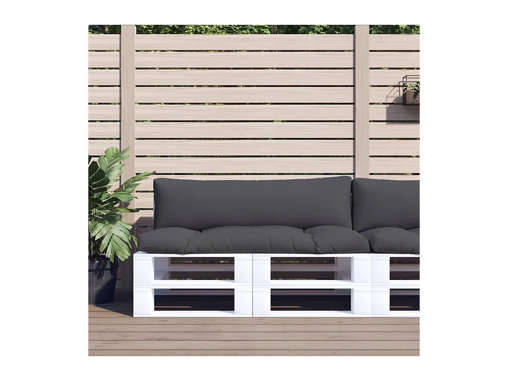Coussins de palette lot de 2 anthracite tissu