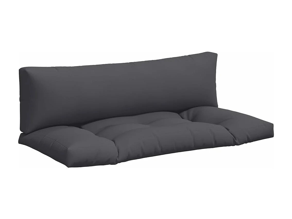 Coussins de palette lot de 2 anthracite tissu