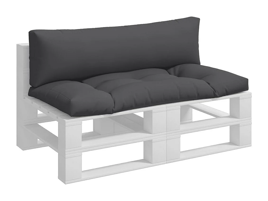 Coussins de palette lot de 2 anthracite tissu