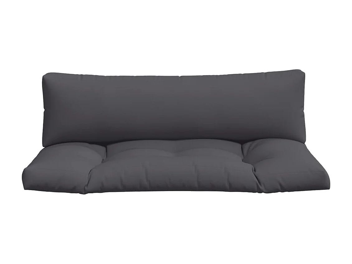 Coussins de palette lot de 2 anthracite tissu