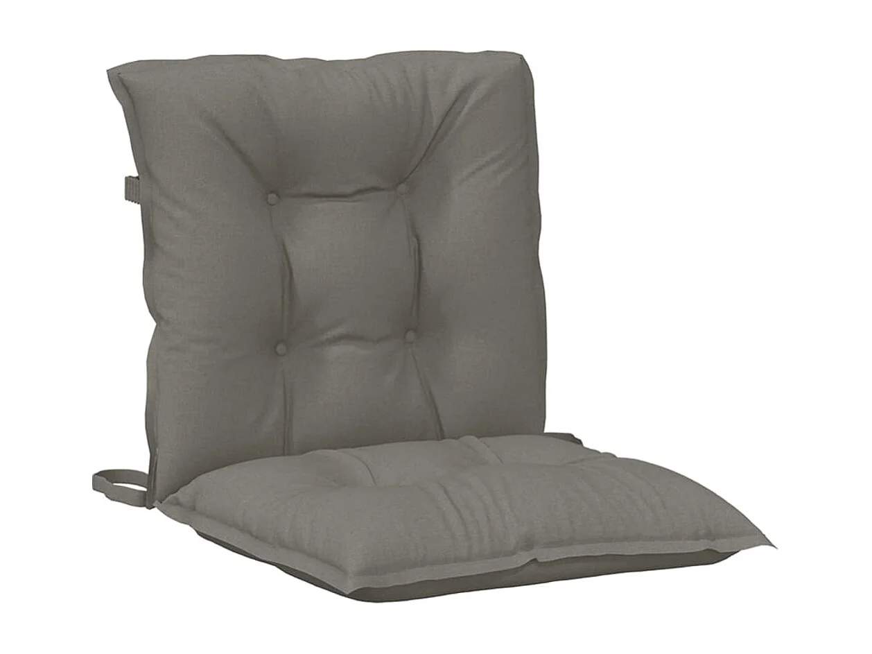 Niedriglehner-Auflagen 6 Stk. Dunkelgrau 100x50x7 cm Stoff