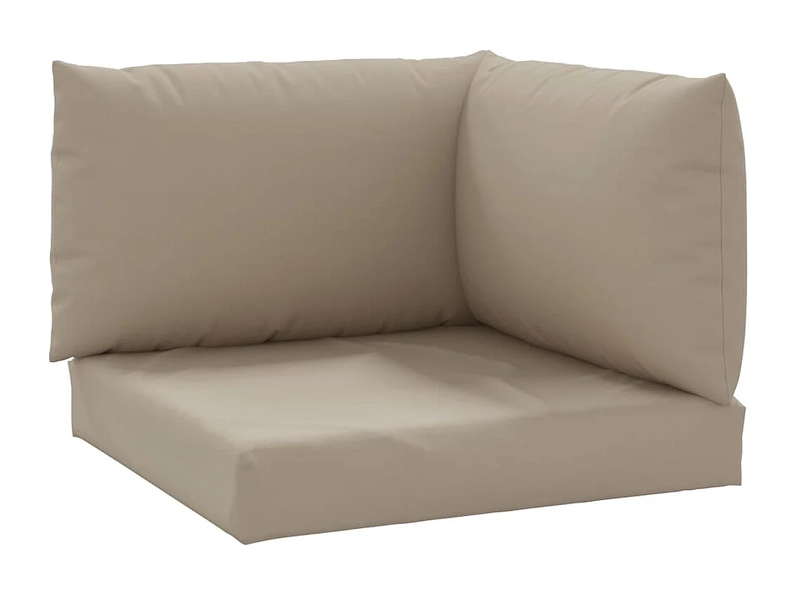 Coussins de palette lot de 3 taupe tissu oxford