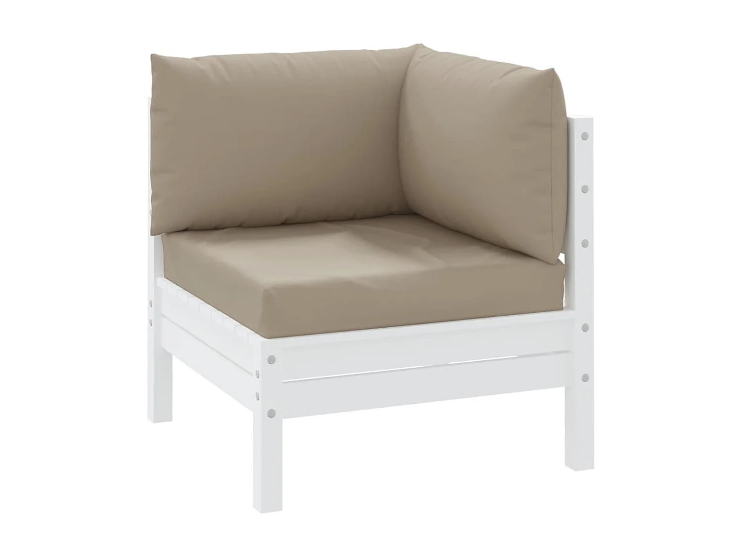 Coussins de palette lot de 3 taupe tissu oxford