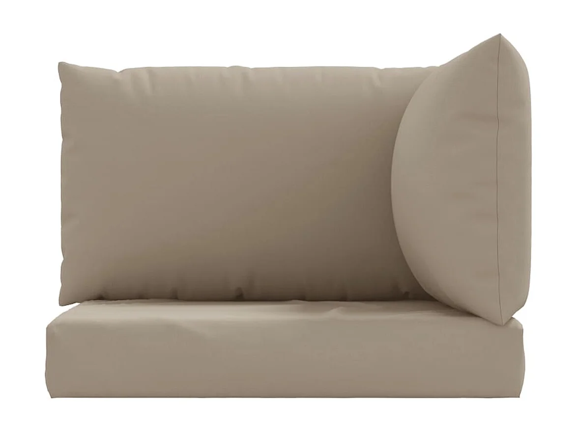 Coussins de palette lot de 3 taupe tissu oxford