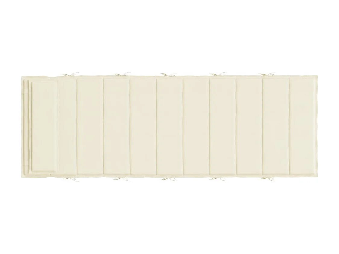 Coussin de chaise longue crème 180x60x3 cm tissu oxford