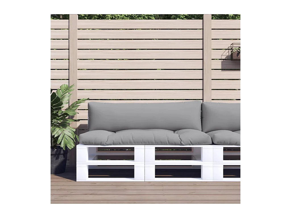 Coussins de palette lot de 2 gris tissu