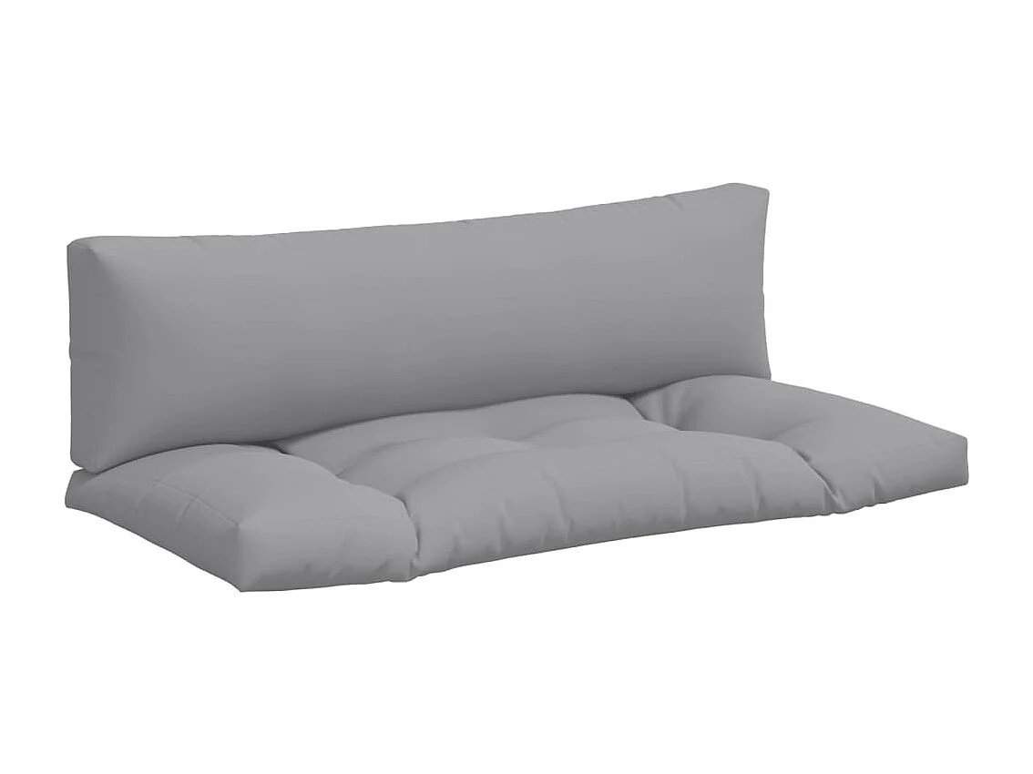 Coussins de palette lot de 2 gris tissu