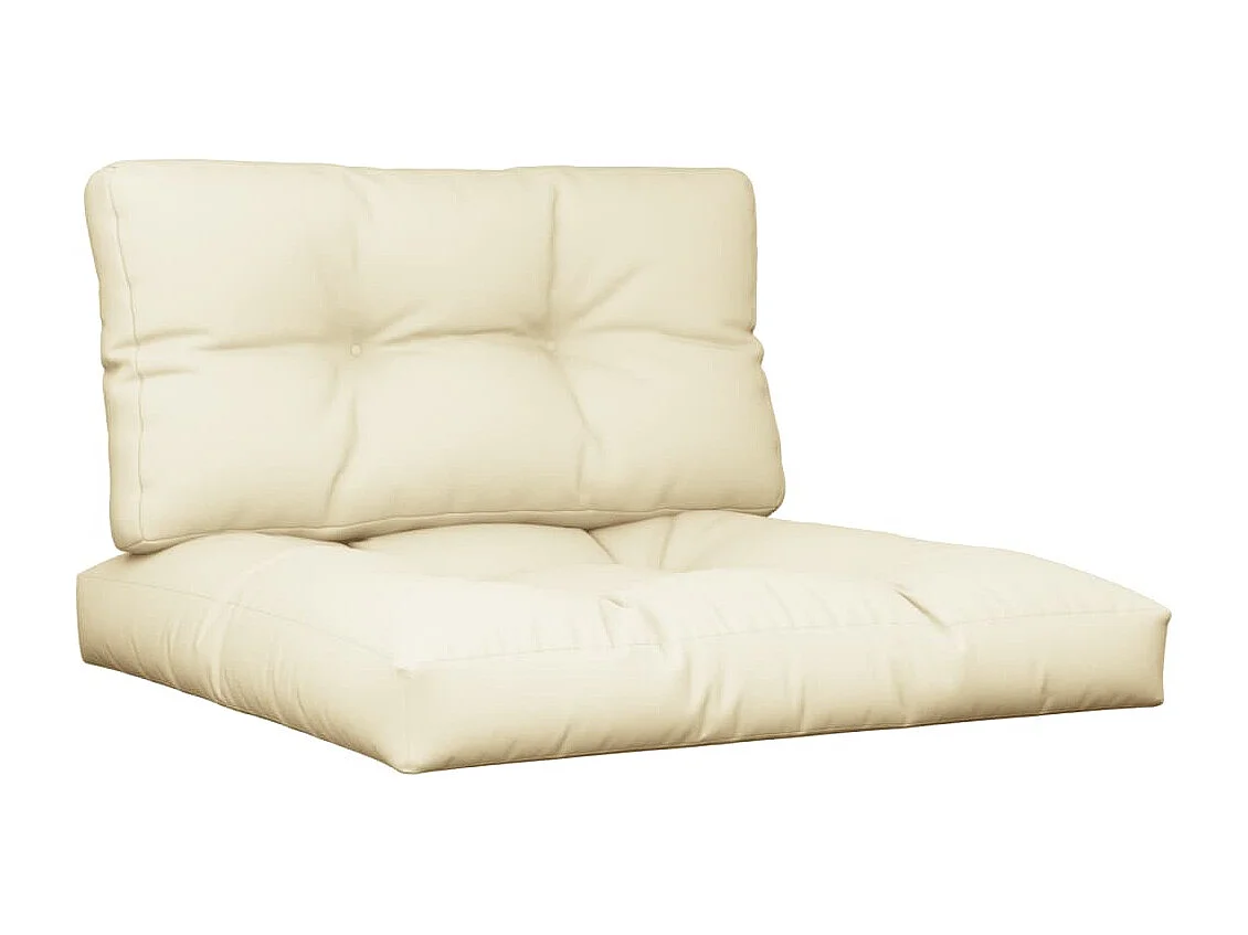 Almofadões de paletes 2 pcs tecido creme