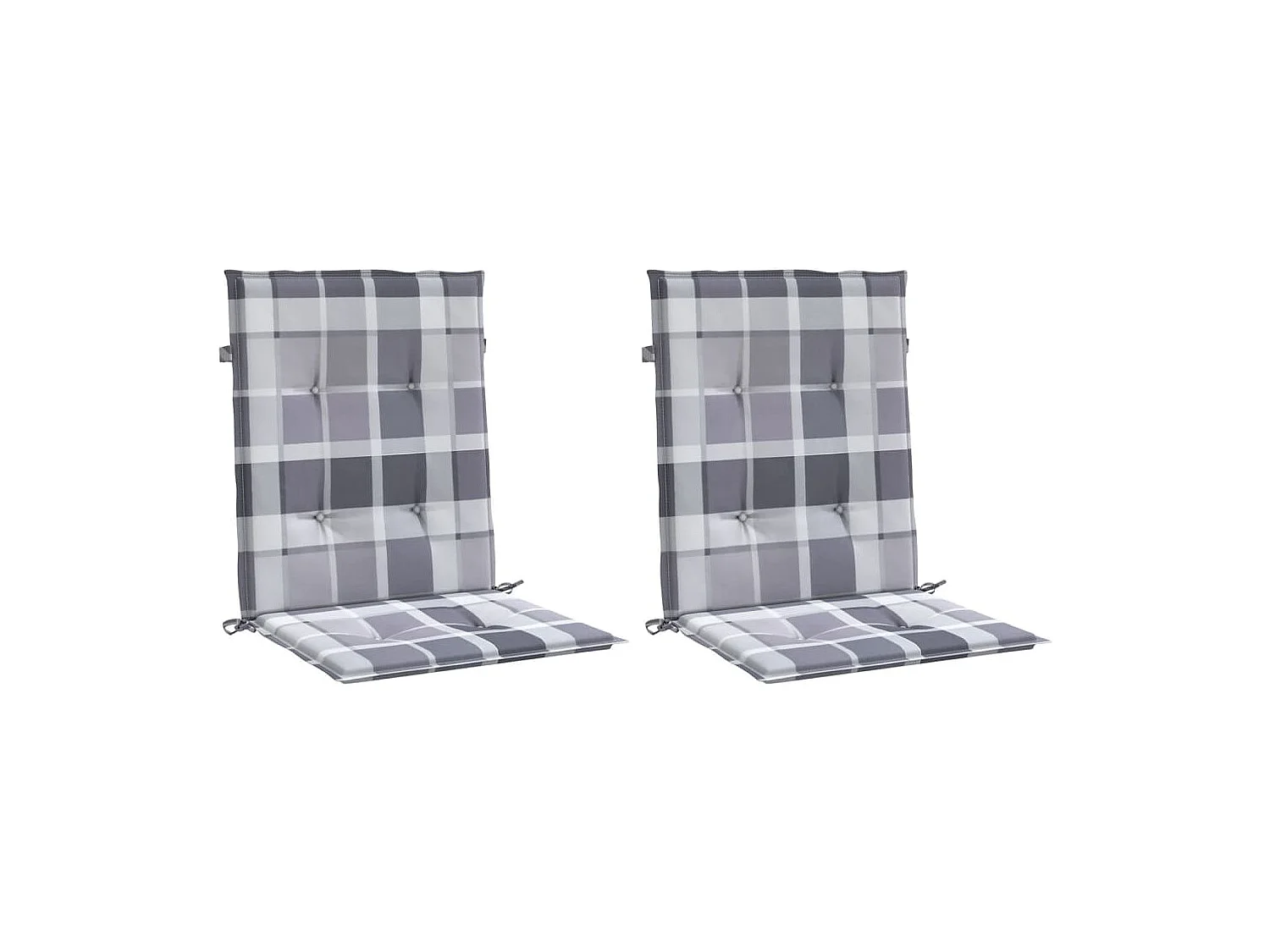 Almofadões lombares cadeiras jardim 2pcs oxford xadrez cinza