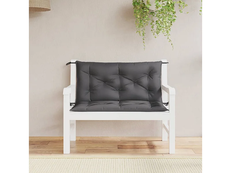 Coussins de banc de jardin lot de 2 anthracite tissu Oxford