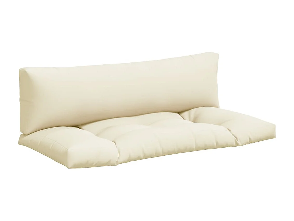 Almofadões de paletes 2 pcs tecido creme