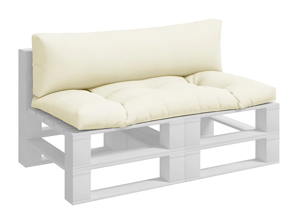 Almofadões de paletes 2 pcs tecido creme