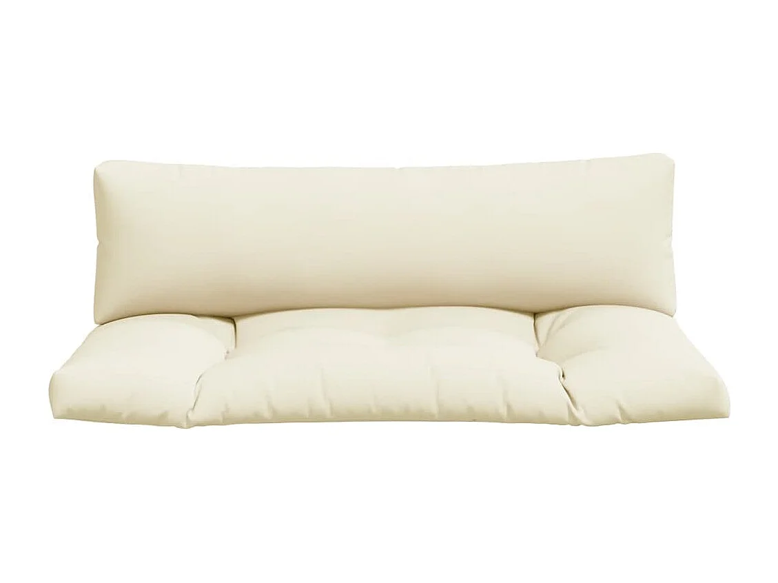 Almofadões de paletes 2 pcs tecido creme