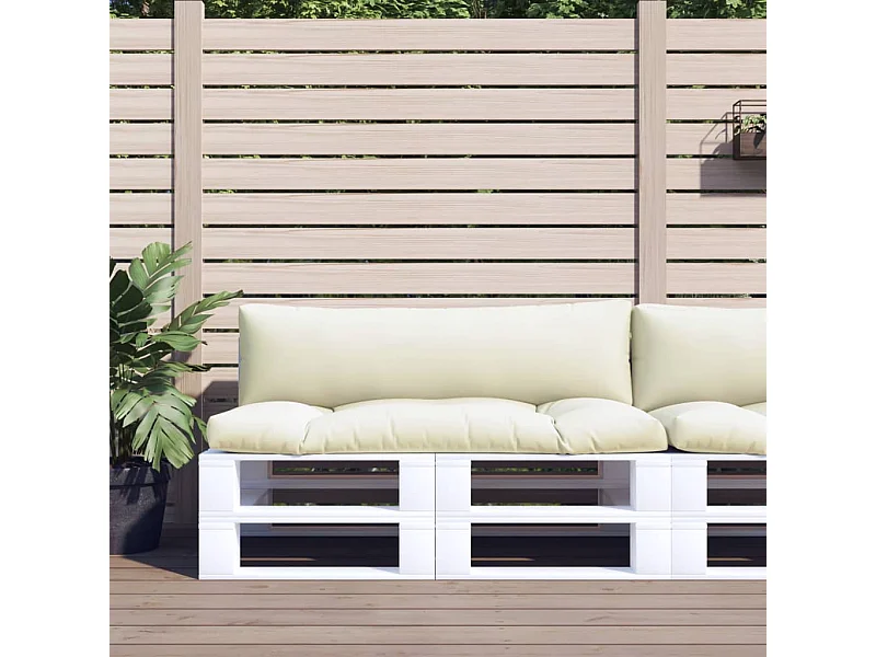 Almofadões de paletes 2 pcs tecido creme