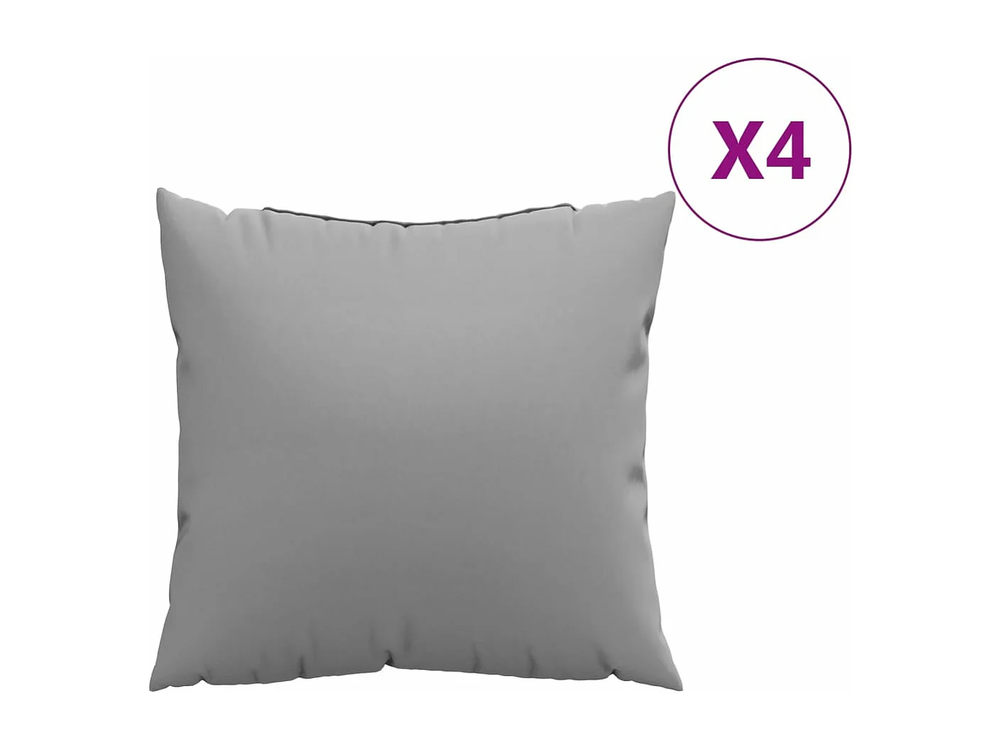 Sofakissen 4 Stk. Grau 60x60 cm Stoff