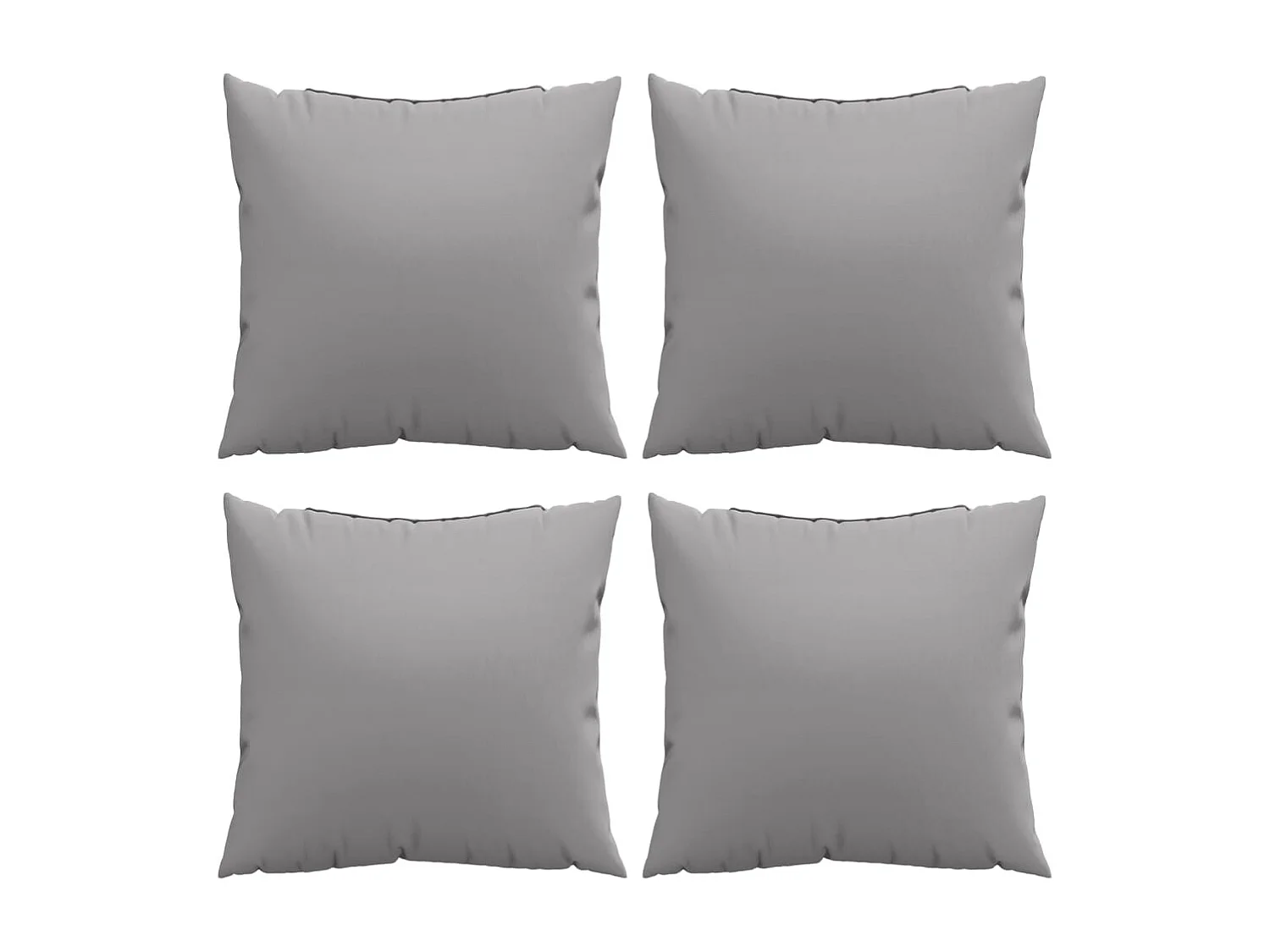 Sofakissen 4 Stk. Grau 60x60 cm Stoff