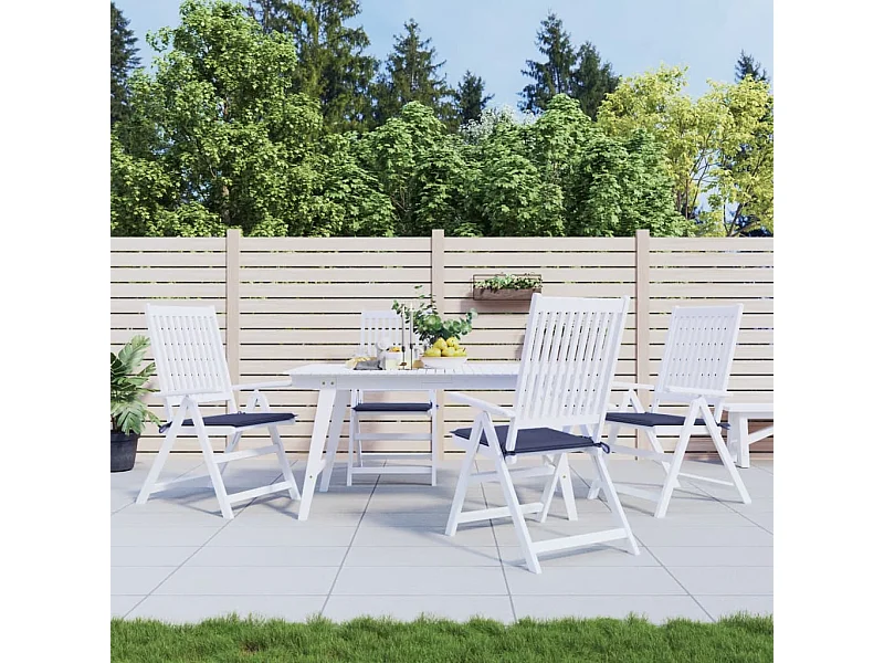 Cuscini per Pallet 4 pz Blu Marino 40x40x3 cm in Tessuto Oxford